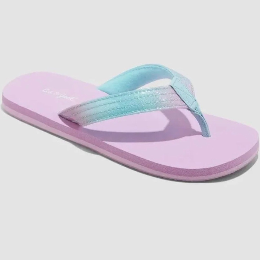 Cat & Jack Kids' Purple and Blue Flip Flops Small (13/1)